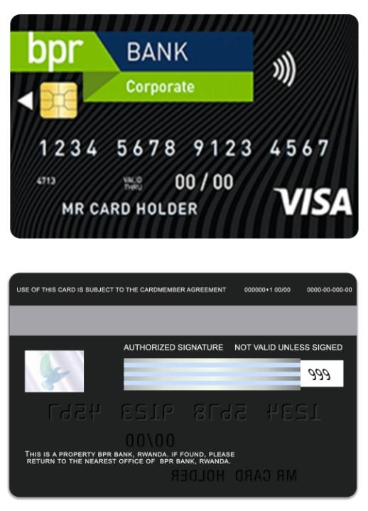 Rwanda BPR Bank corporate visa card